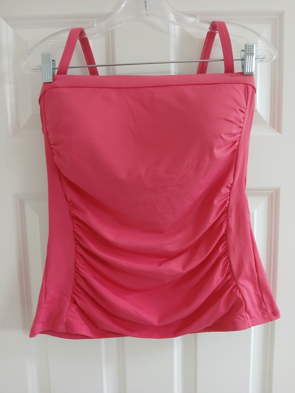 Lands' End Pink Ruched Swim Camisole